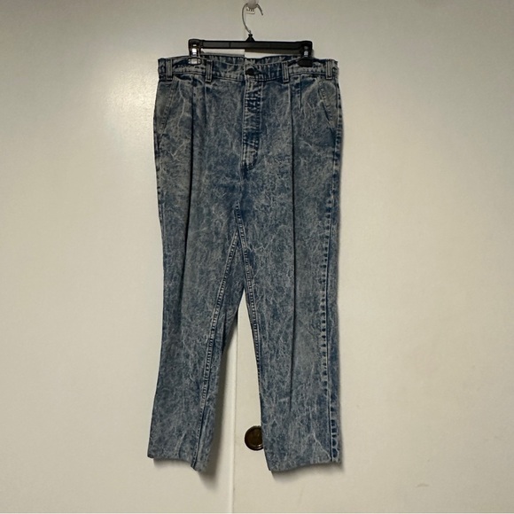 Vintage 90s 80s 530 Levi's Acid Wash pleated Jeans size 36 made in USA cotton - Picture 1 of 11